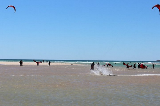kite en la playa